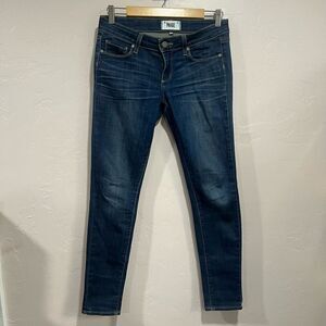 PAIGE Skyline Ankle Peg Skinny Blue Jeans Alanis Women's 26